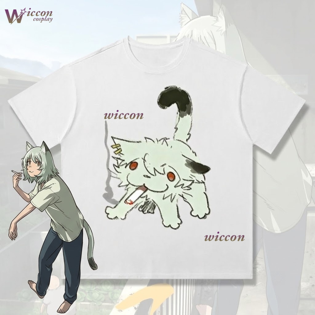 Anime Merchandise T-Shirts - YesOk Chainsmoker Cat Yaniko Satou Leuke