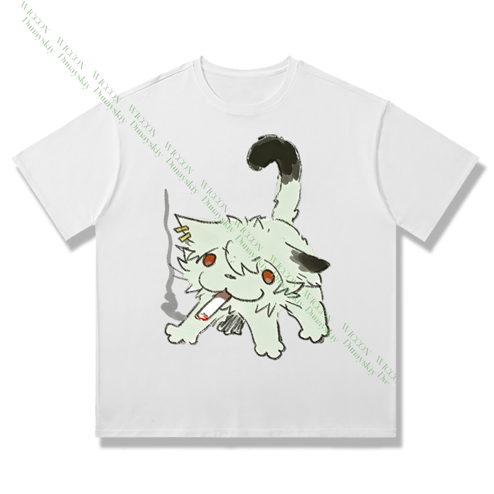Chainsmoker Cat Yaniko Satou L - Anime Merchandise T-Shirts recensie en prijs