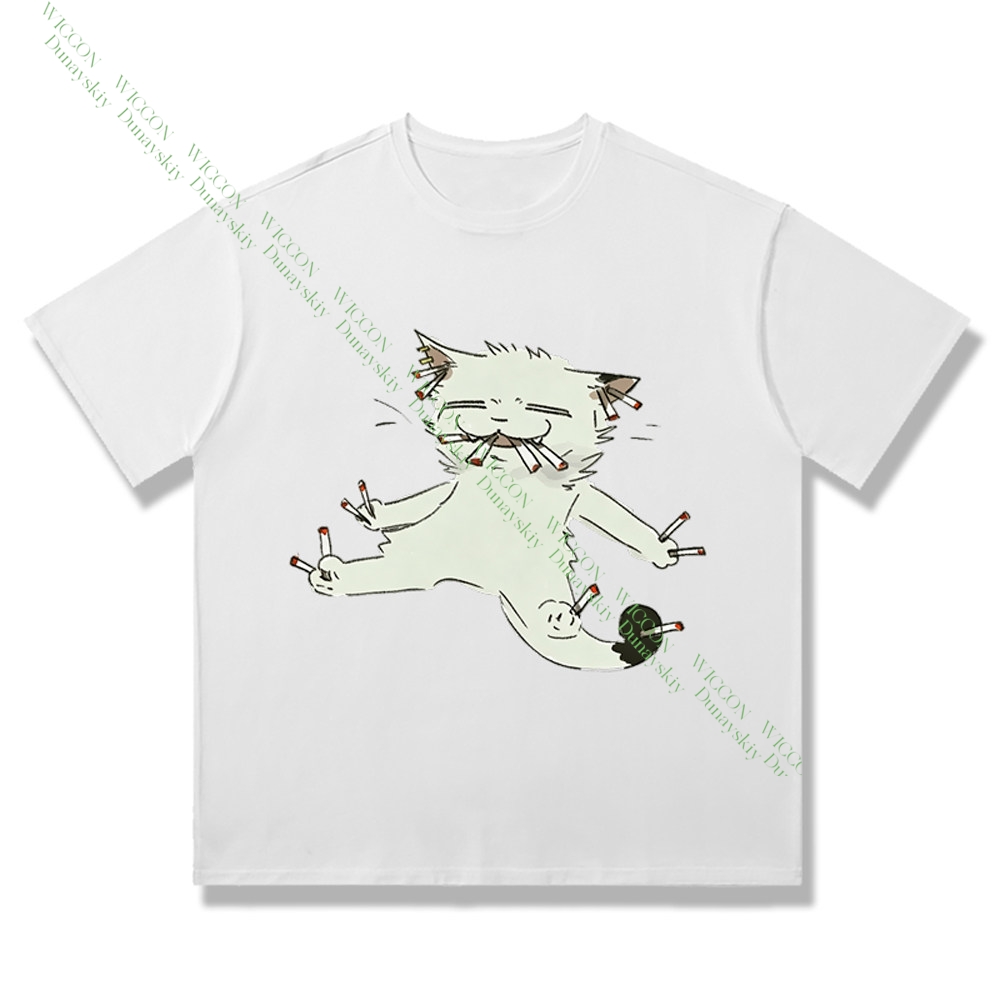 Chainsmoker Cat Yaniko Satou L - Anime Merchandise T-Shirts recensie en prijs