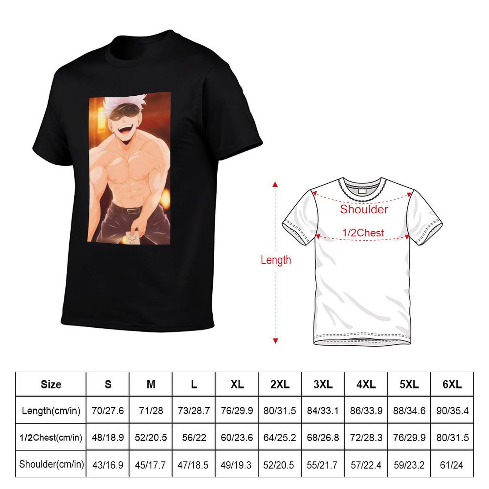 Gojo Satoru Merchandise T-shir - Anime Merchandise T-Shirts recensie en prijs
