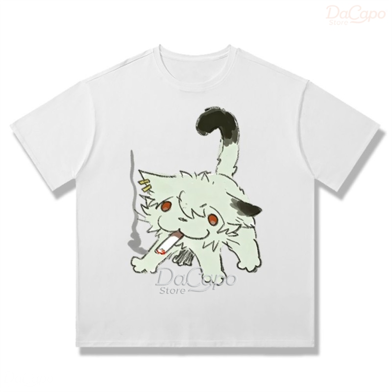 Chainsmoker Cat Yaniko Satou L - Anime Merchandise T-Shirts recensie en prijs